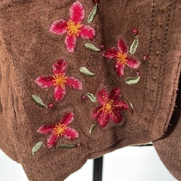 Chadwick's | Brown Embroidered Suede Jacket - Picture 4 of 6